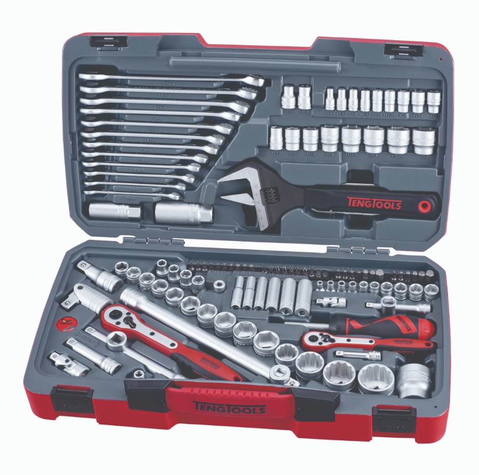 Teng Tools TM127 127Pc1/4,3/8,1/2Dr Tools Set