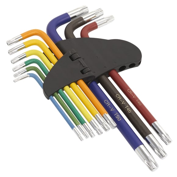 Sealey AK7193 TRX-Star* Key Set 9 Piece Colour-Coded Long