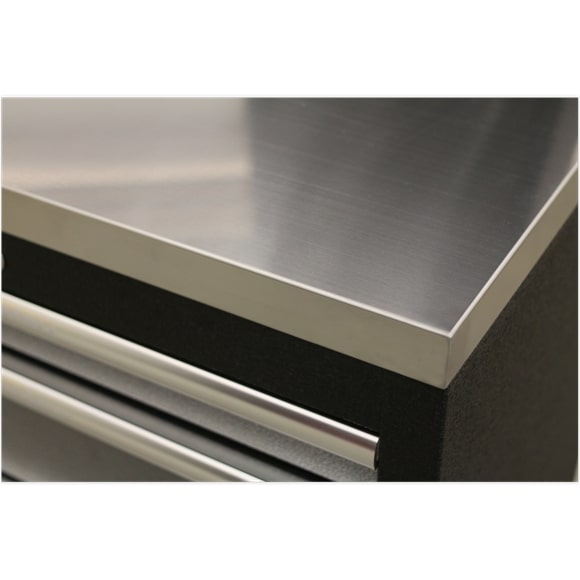 Sealey APMSSTACK09SS Superline Pro 1.96m Storage System - Stainless Steel Worktop