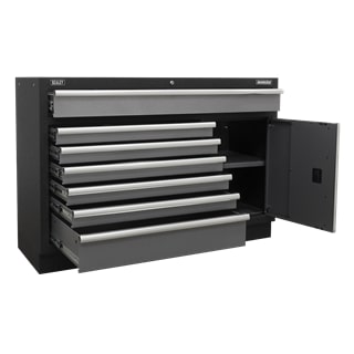 Sealey APMSSTACK15SS Superline Pro 4.9m Storage System - Stainless Worktop