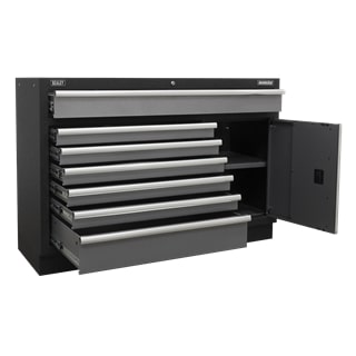 Sealey APMSSTACK10W Superline Pro 1.96m Storage System - Pressed Wood Worktop