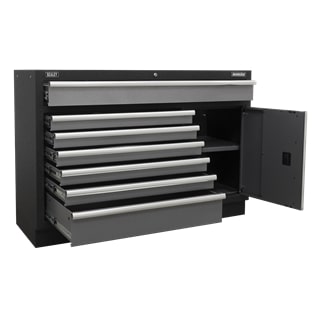 Sealey APMSSTACK11W Superline Pro 2.04m Storage System - Pressed Wood Worktop