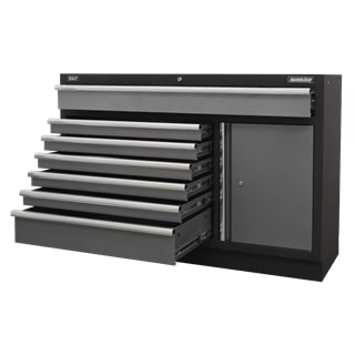 Sealey APMSSTACK16W Superline Pro 4.9m Storage System - Pressed Wood Worktop