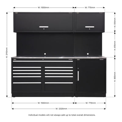 Sealey APMSCOMBO4SS Modular Storage System Combo - Stainless Steel Worktop