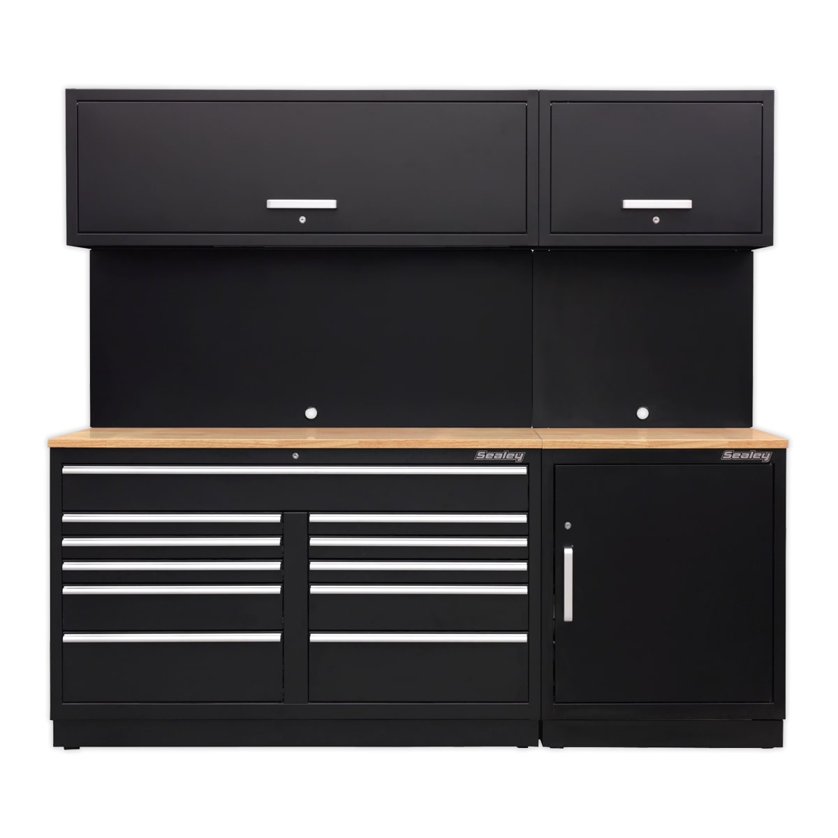 Sealey APMSCOMBO4W Modular Storage System Combo - Oak Worktop