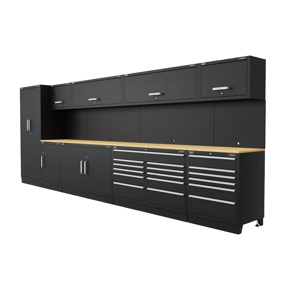 Sealey APMSOAK Complete Modular Workshop Storage Combination - Oak Worktop