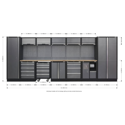 Sealey APMSSTACK01W Modular Storage System Combo - Wood Worktop