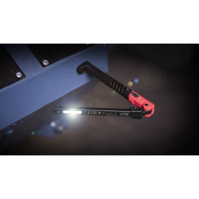Sealey LED01R Rechargeable Slim Folding Pocket Light 2 COB & 1 SMD LED - Red