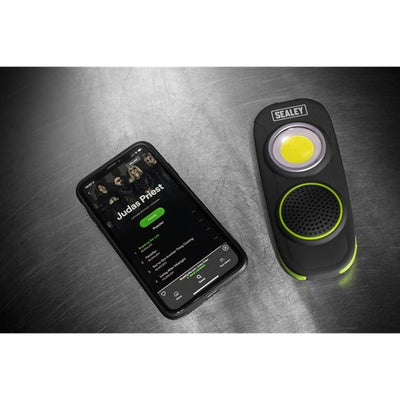 Sealey LED50WS 10W COB LED Rechargeable Torch with Wireless Speaker