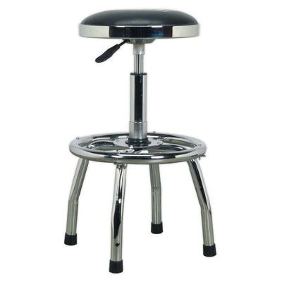 Sealey SCR17 Workshop Stool Heavy-Duty Pneumatic with Adjustable Height Swivel Seat