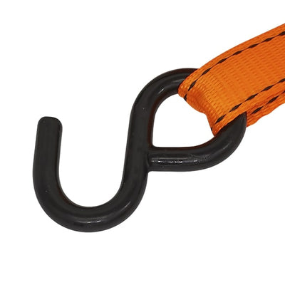 Sealey TD0635S 25mm x 5m Polyester Webbing Ratchet Strap S-Hook with Corner Protector 600kg Breaking Strength