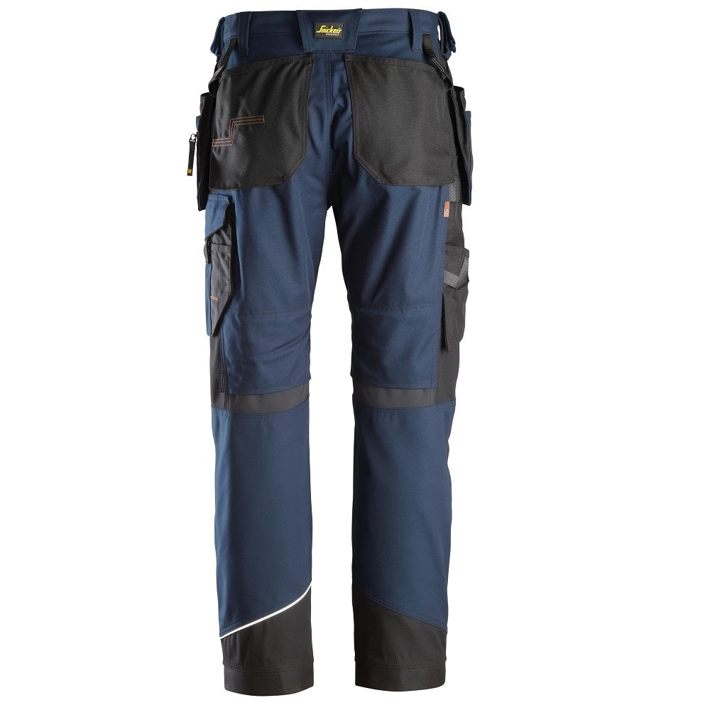 Snickers 6214 RuffWork Canvas+ Holster Pocket Trousers, Navy/Black