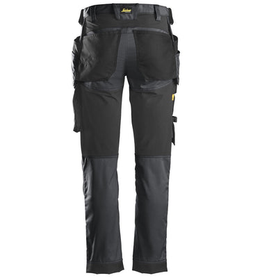 Snickers 6241 AllRoundWork Stretch Holster Pocket Trousers, Steel Grey/Black