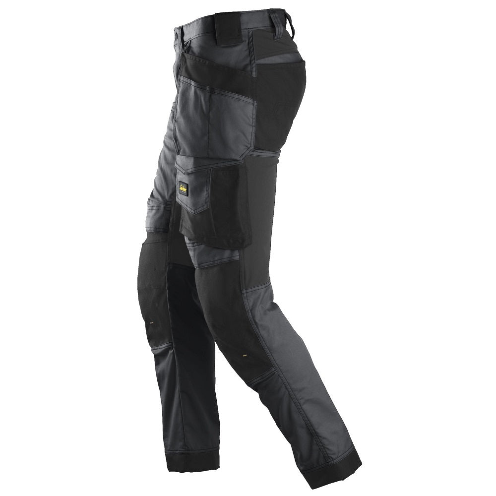 Snickers 6241 AllRoundWork Stretch Holster Pocket Trousers, Steel Grey/Black