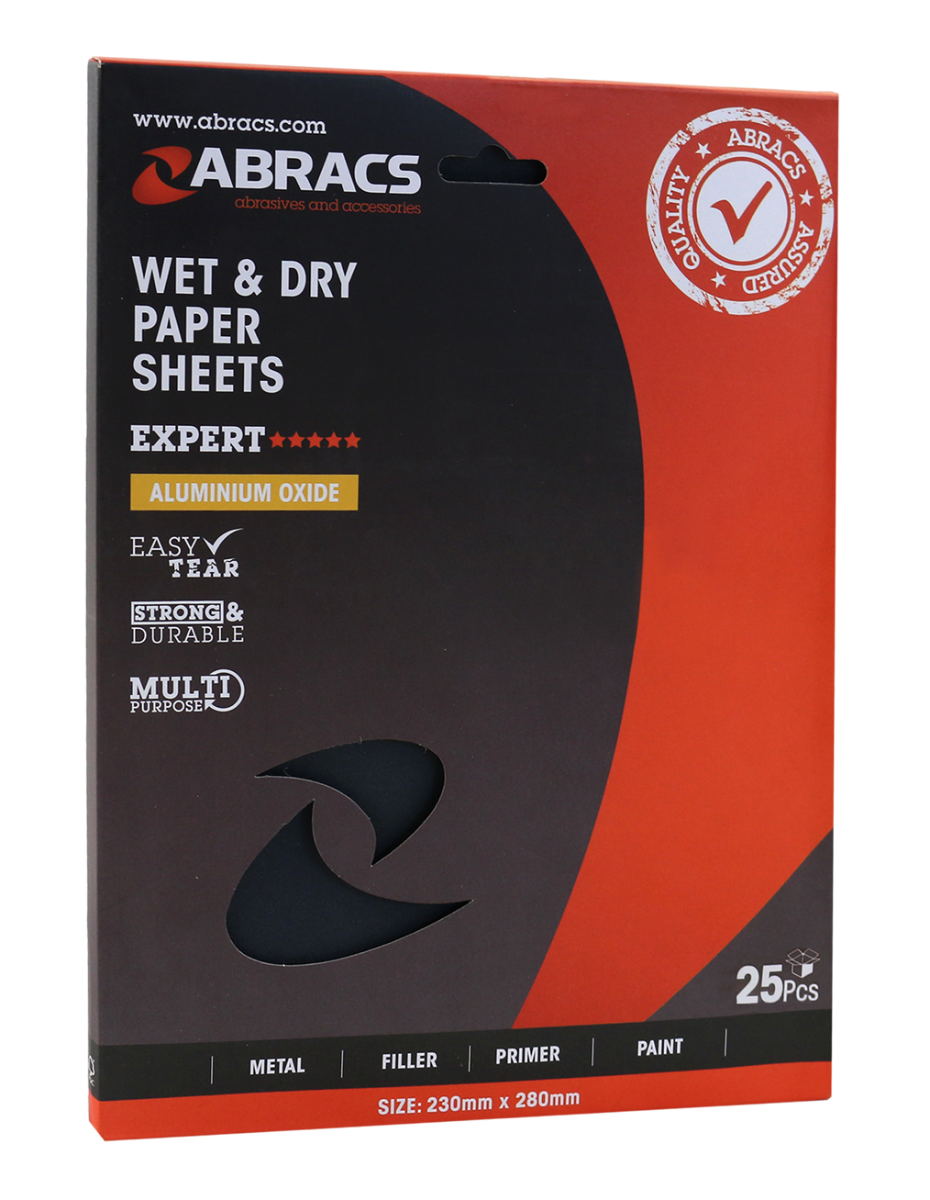Abracs Wet & Dry Paper, 1200 Grit - Pack of 25