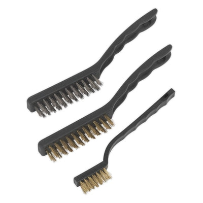 Sealey AK9801 3 Piece Auto Engineer's Wire Brush Set