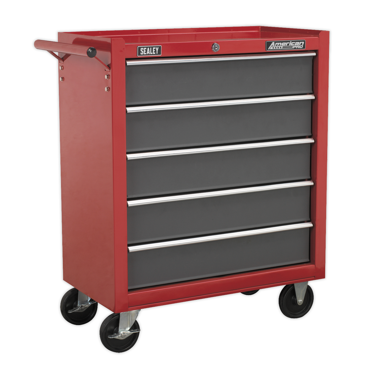 Sealey AP22505BB Rollcab 5 Drawer with Ball Bearing Slides - Red/Grey