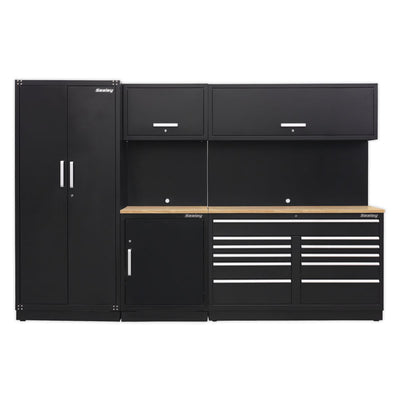 Sealey APMSCOMBO2W Modular Storage System Combo - Oak Worktop