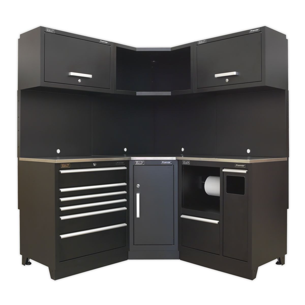 Sealey APMSCOMBO6SS Modular Storage System Combo - Stainless Steel Worktop