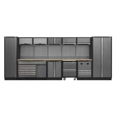 Sealey APMSSTACK16W Superline Pro 4.9m Storage System - Pressed Wood Worktop