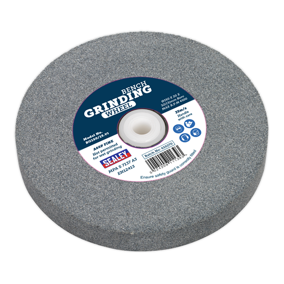 Sealey BG150/15 Grinding Stone 150 x 20mm 32(13)mm Bore A60P Fine