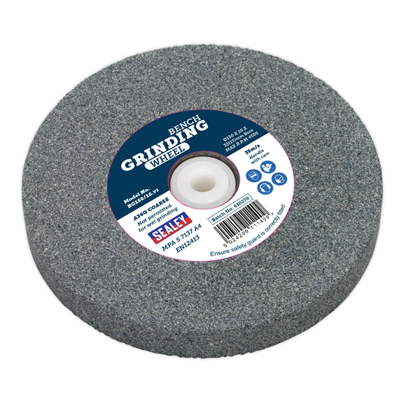 Sealey BG150/16 Grinding Stone 150 x 20mm 32(13)mm Bore A36Q Coarse