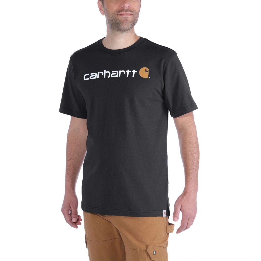 Carhartt 103361 Core Logo Short Sleeve T-Shirt, Black