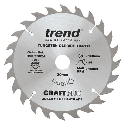 Trend Craft Saw Blade 160mm x 24T x 20mm