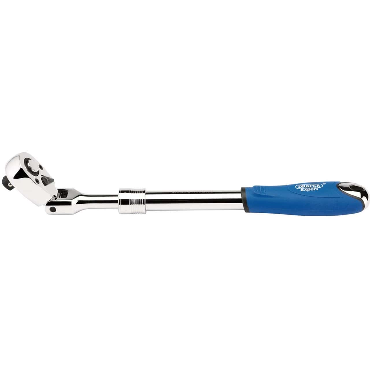 Draper 26817 Flexible Head Extending Reversible Ratchet, 1/2" Sq. Dr., 72 Tooth