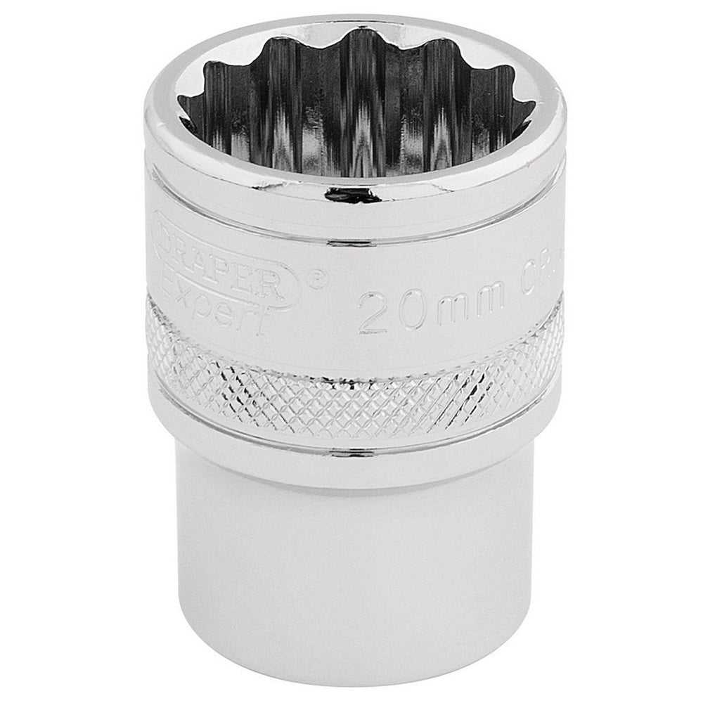 Draper 33289 HI-TORQ 12 Point Socket, 1/2" Sq. Dr., 20mm