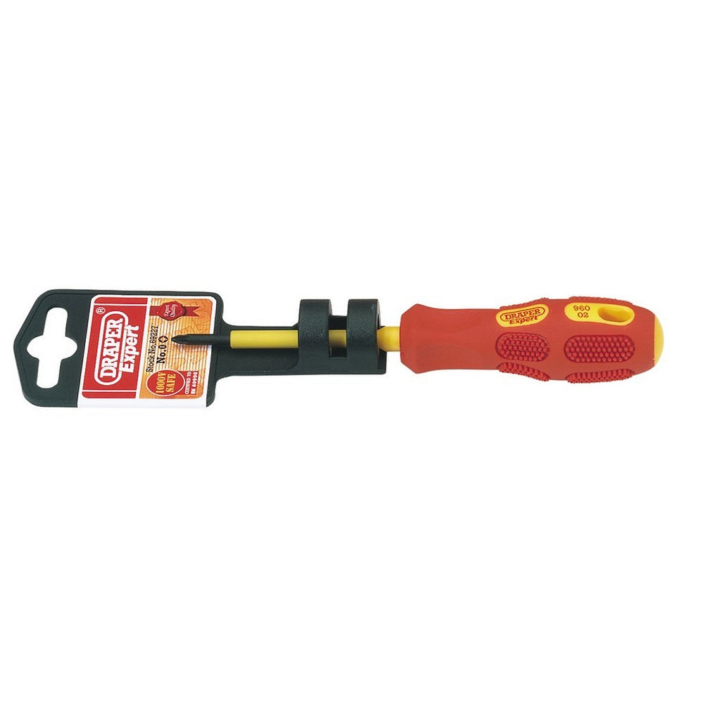 Draper 69227 VDE Approved Fully Insulated PZ TYPE Screwdriver, No.0 x 60mm