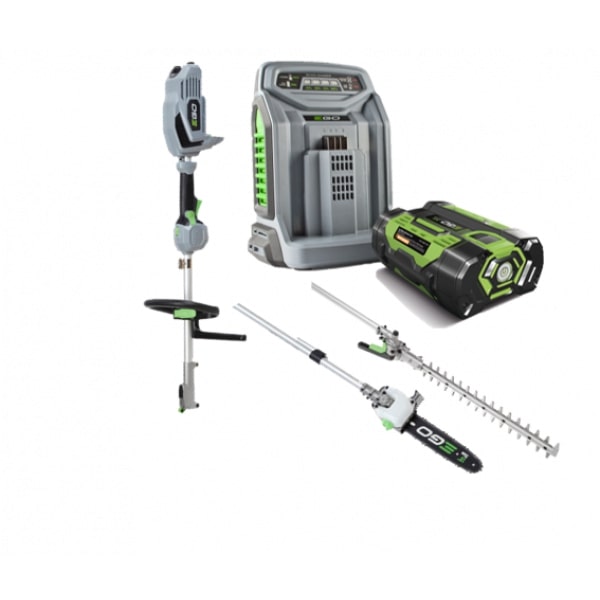 EGO MHCC1002E 56v Multi Tool Hedge Cutter & Pole Saw Kit, 2.5Ah Battery & Quick Charger