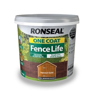 Ronseal One Coat Fence Life Harvest Gold 5L