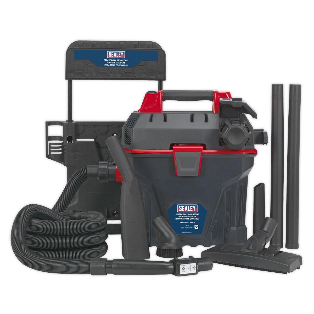 Sealey GV180WM Wall Mounted Garage Vacuum with Remote Control