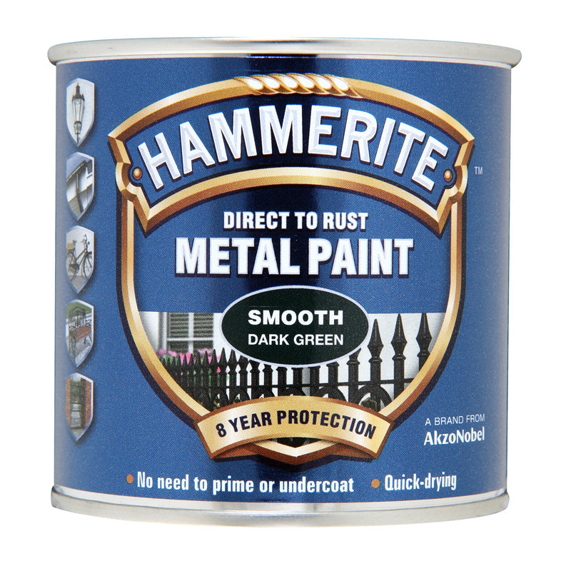 Hammerite 5084889 Smooth Dark Green Metal Paint 250ml