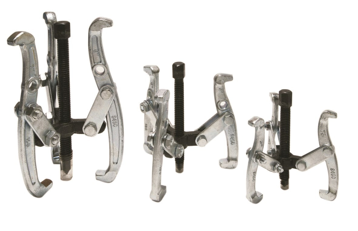 Hilka 3 Piece Three Jaw Gear Pullers 3" 4" 6" Pro Craft