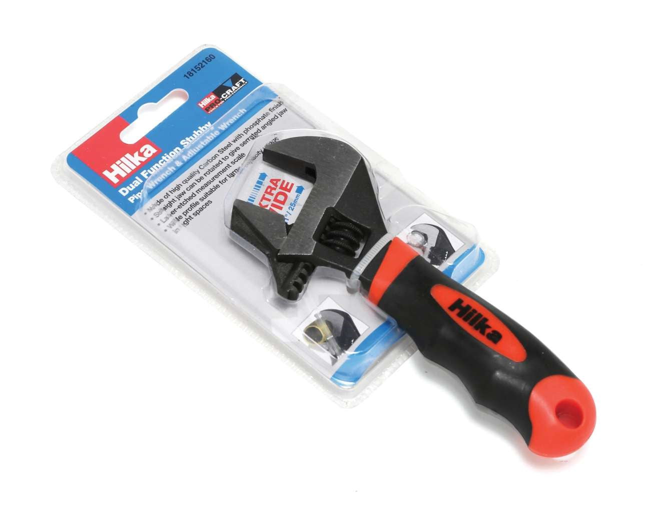 Hilka Dual Function Stubby Pipe & Adjustable Wrench Pro Craft