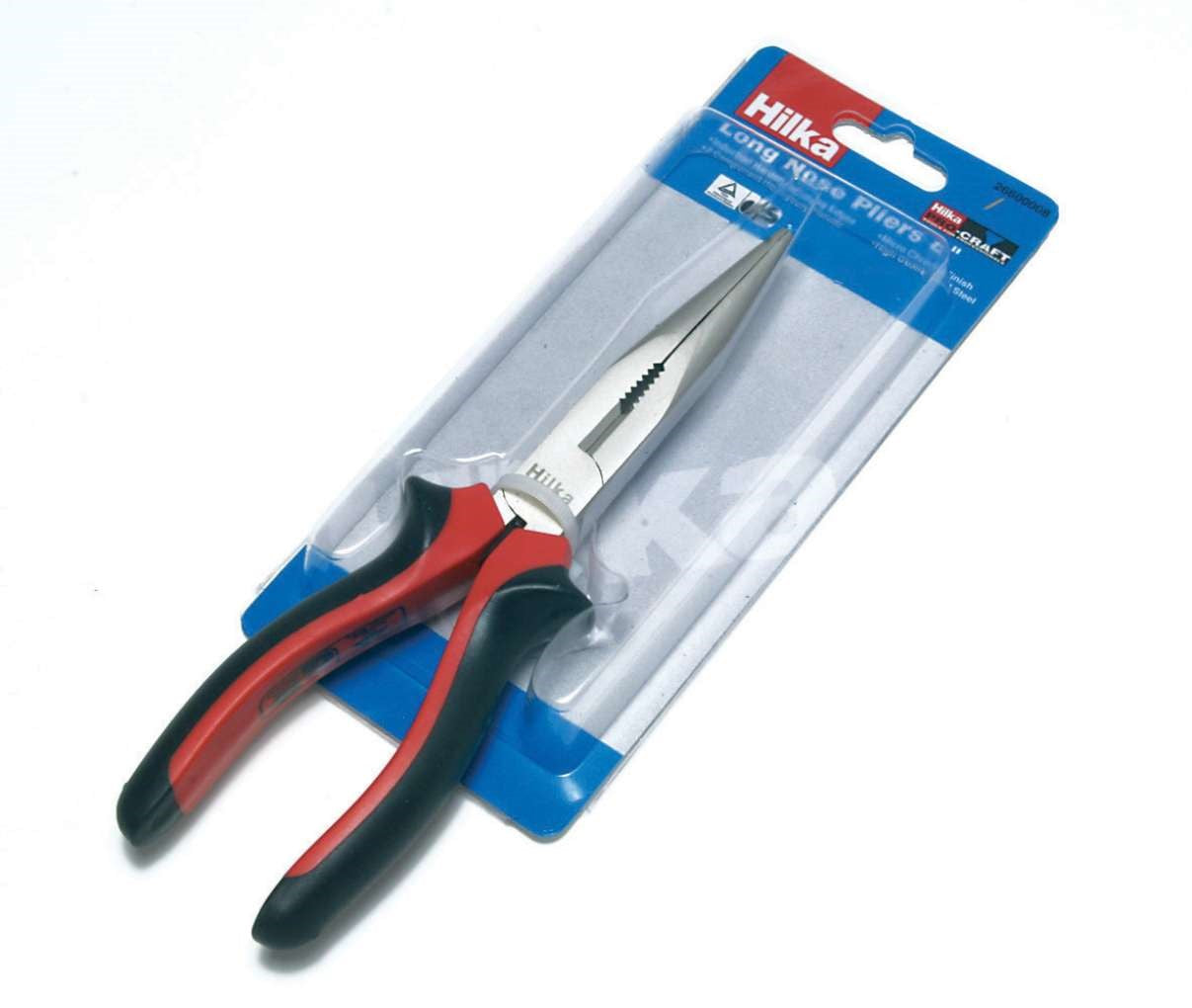 Hilka Plier Soft Grip Handles Pro Craft 8" (200mm) Longnose Pliers