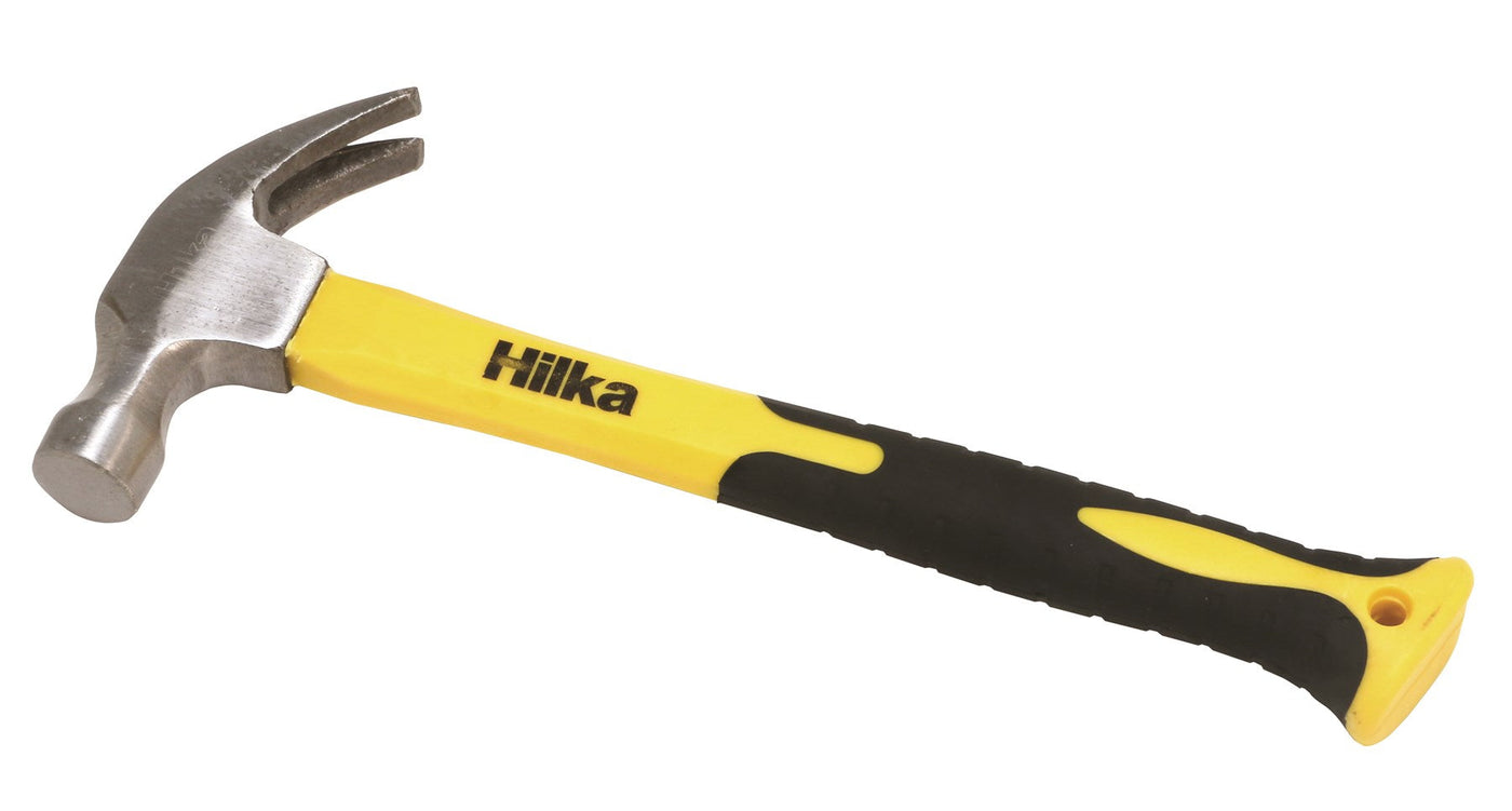 Hilka 8oz Claw Hammer Fibre Glass Shaft Pro Craft