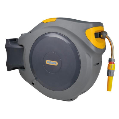 Hozelock 40M *PLUS MULTI-SPRAY GUN* 2595 Retractable Hose System 40M Hose & 2684 Multi Spray Gun
