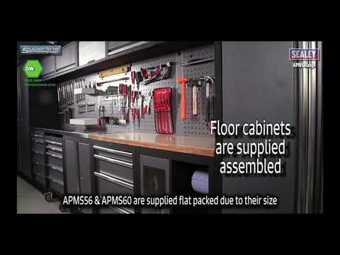 Sealey APMSSTACK17W Superline Pro 4.9m Storage System - Wood Worktop