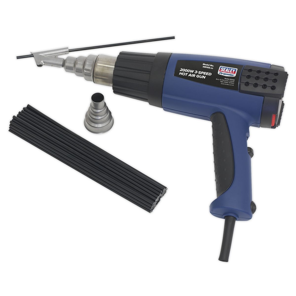 Sealey HS102K Plastic Welding Kit including HS102 Hot Air Gun