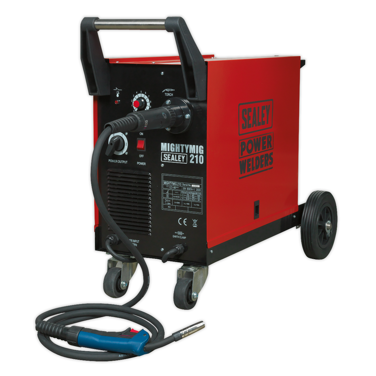 Sealey MIGHTYMIG210 Professional Gas/No-Gas MIG Welder 210Amp with Euro Torch