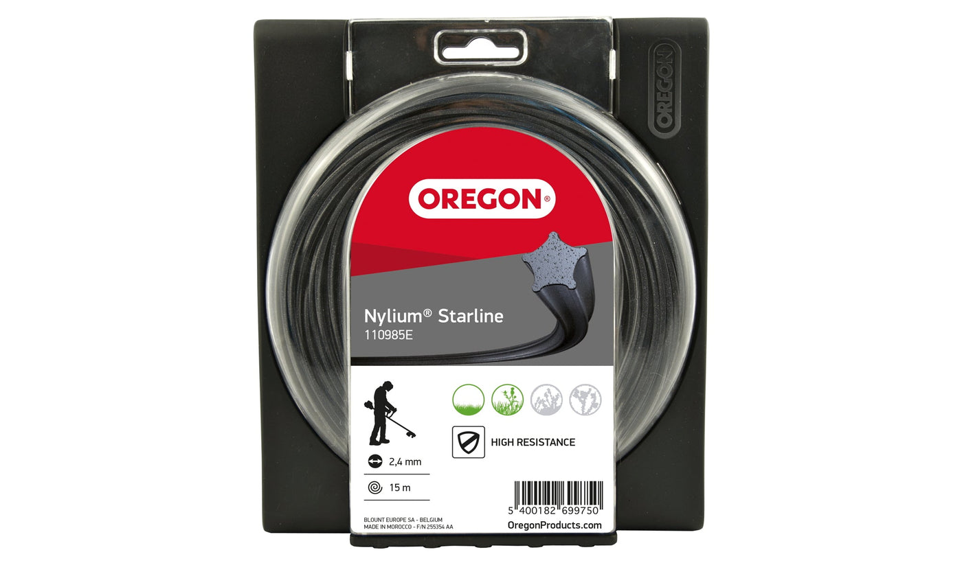 Oregon 104883E Nylium Starline, Trimmer Line Wire, 2.4mm x 90 M (Donut)
