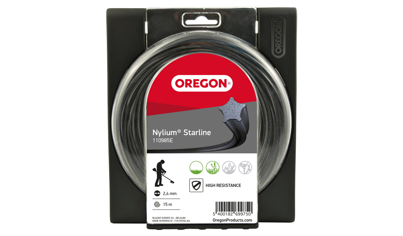 Oregon 110986E Nylium Starline, Trimmer Line Wire, 3.0mm x 15 M