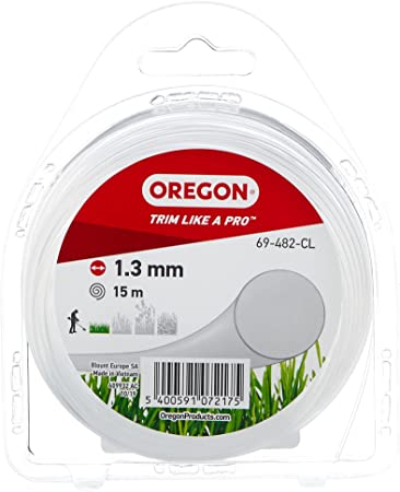 Oregon 69-482 Clear Roundline, Trimmer Line Wire, 1.3mm x 15m