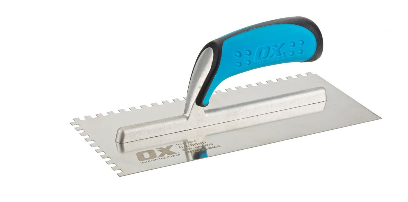 OX Tools P403208 Pro 8mm Notch Trowel