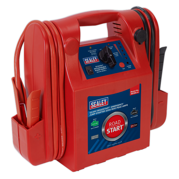 Sealey RS105 RoadStart Emergency Jump Starter 12/24V 3200/1600 Peak Amps
