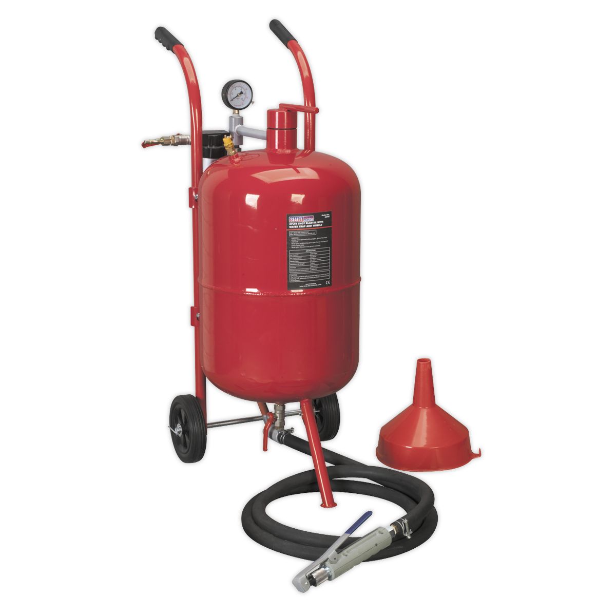 Sealey SB997 Shot Blaster with Water Trap & Wheels 37L