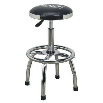 Sealey SCR17 Workshop Stool Heavy-Duty Pneumatic with Adjustable Height Swivel Seat